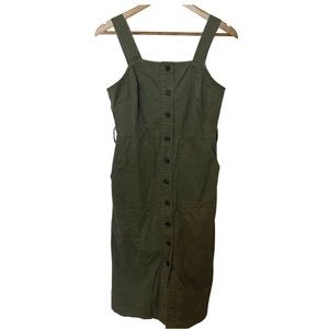 Universal Thread Army Green Button Up Tank Dress